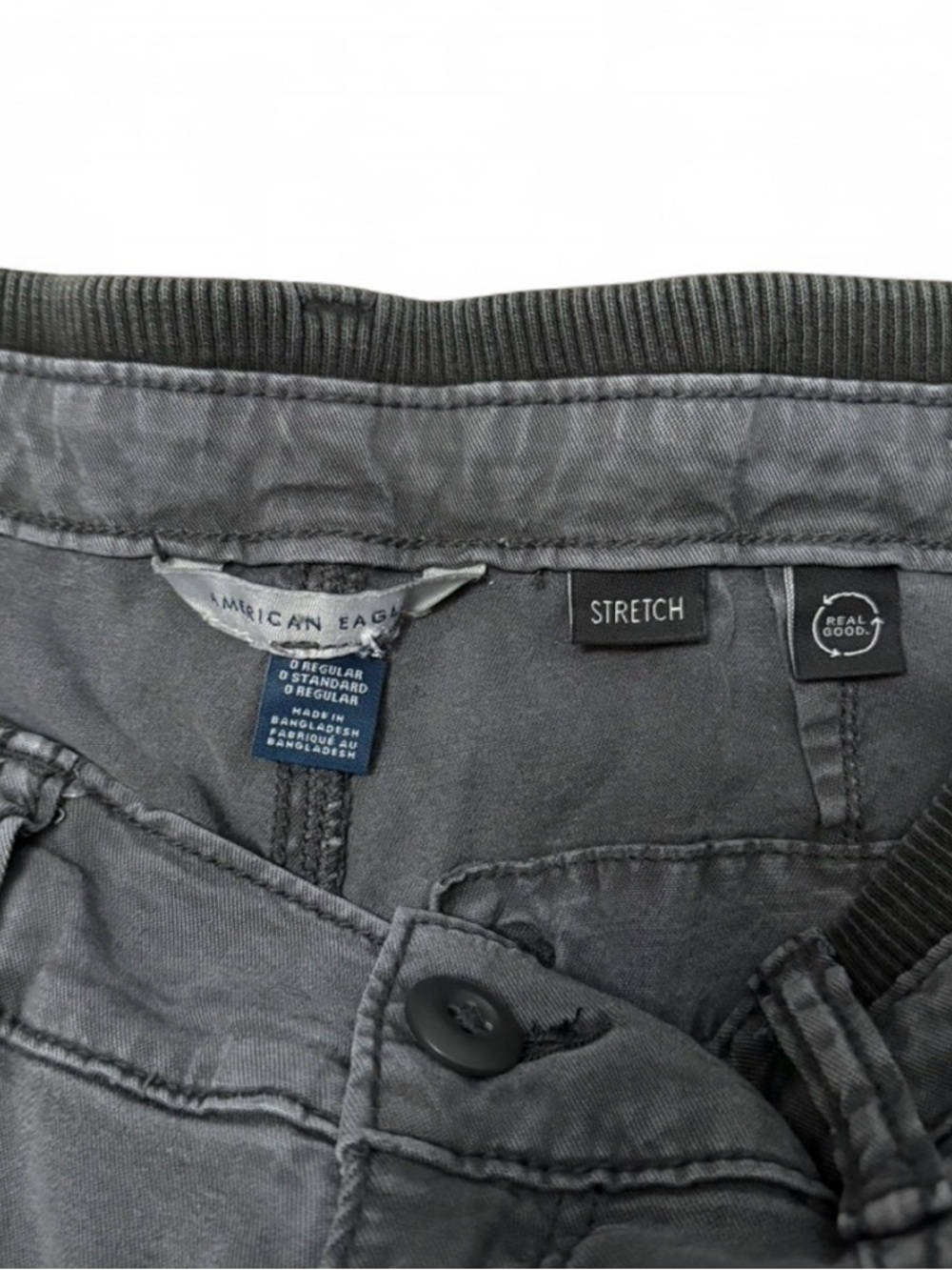 American Eagle Women’s Cargo Pants in Charcoal Gray - Picture 4 of 5